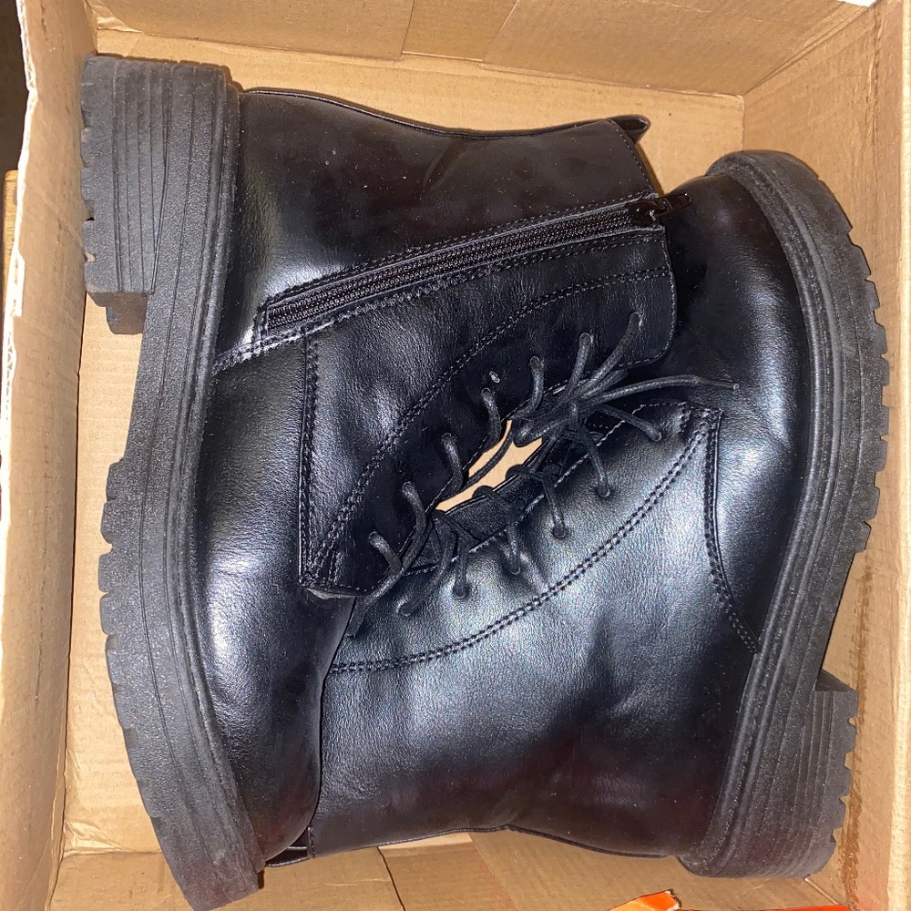 Black Combat Boot.